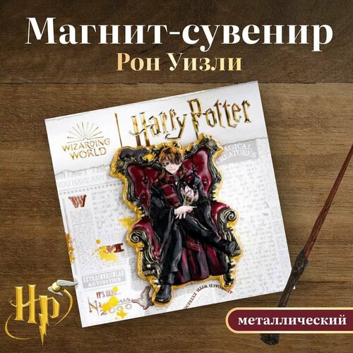 Магнит-сувенир металлический Гарри Поттер с Роном Уизли 1167₽