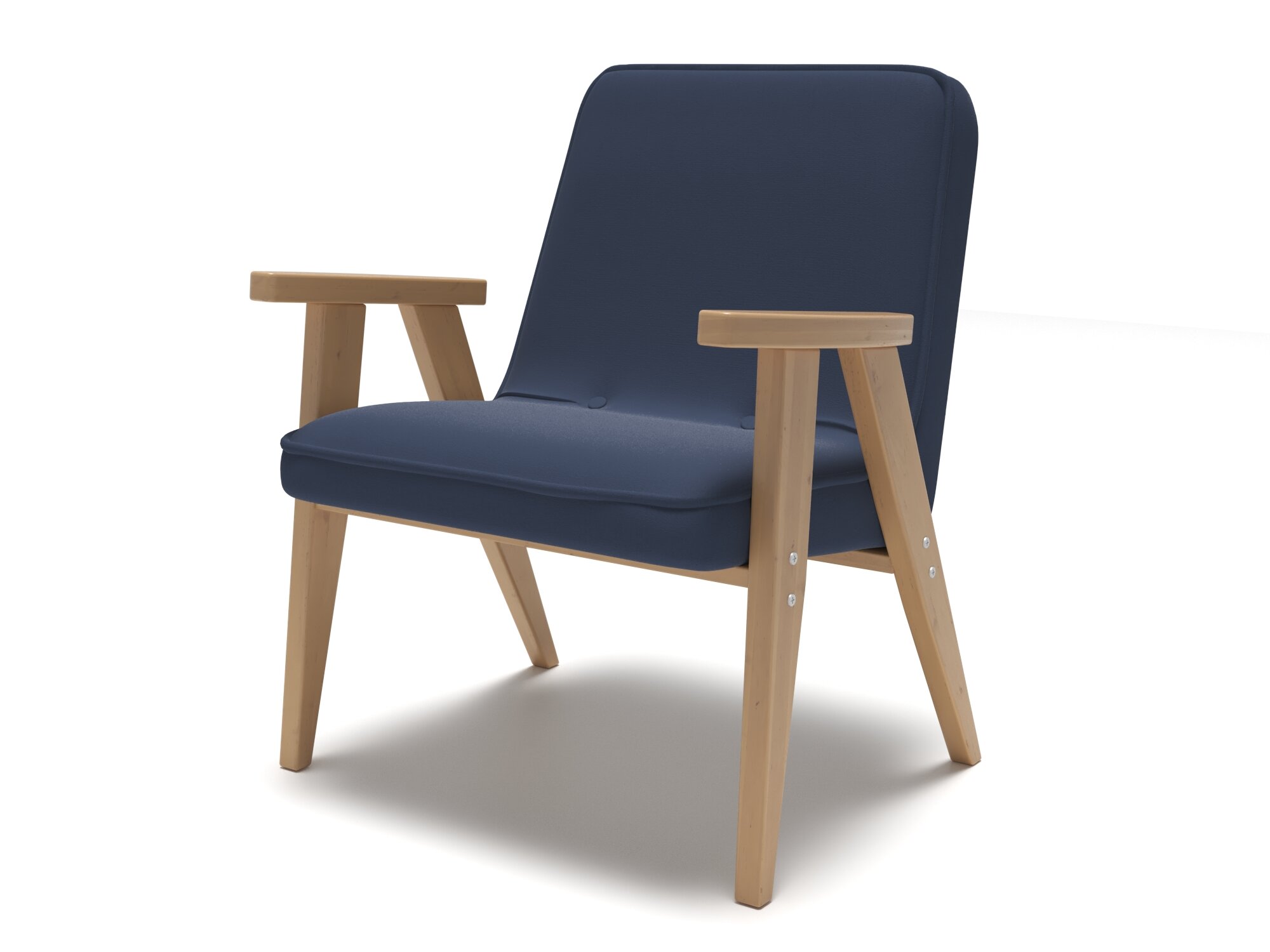 Мягкий стул кресло Soft Element Джек Blue с подлокотниками и спинкой, вельвет, стиль скандинавский лофт, кухонный, в гостиную, на балкон
