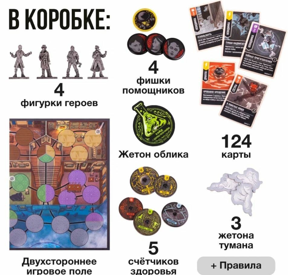 Тактическая настольная игра для детей от 12 лет и всей семьи Unmatched: Туман над Мостовой — фото 1