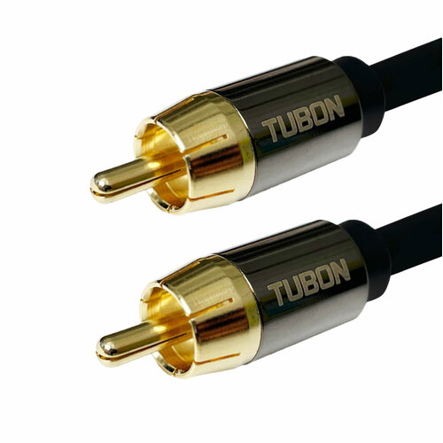 Кабель TUBON Цифровой коаксиальный RCA - RCA / Coaxial / SPDIF / Тюльпаны / Колокольчики OD6.0 R001 1м. rca 3 гнезда rca 3 гнезда кабель rca шнур 1 5 метра тюльпаны колокольчики