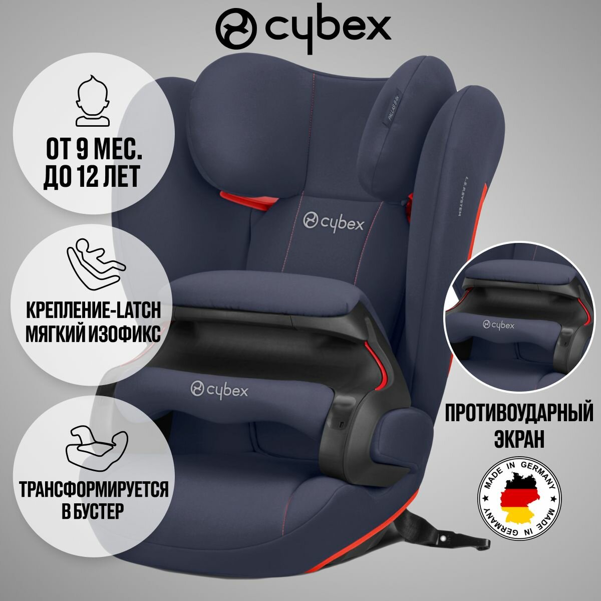 Автокресло Cybex Pallas B-fix (Bay Blue)