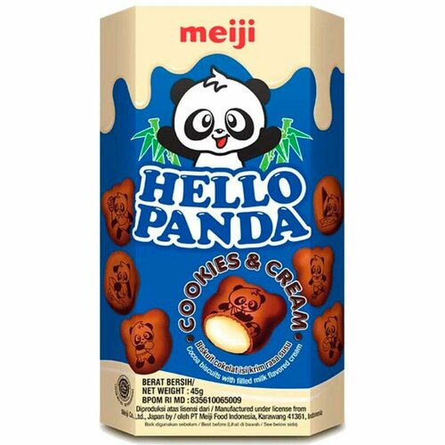 Печенье Meiji Hello Panda Cookies and Cream 45 гр.*9 шт Импорт Индонезия