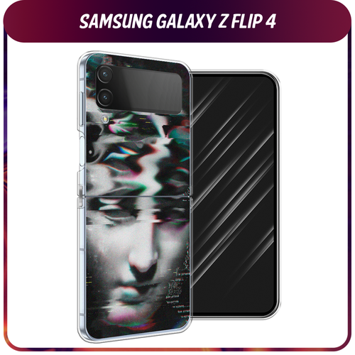 Силиконовый чехол на Samsung Galaxy Z Flip 4 / Самсунг Галакси Зет Флип 4 Glitch Art