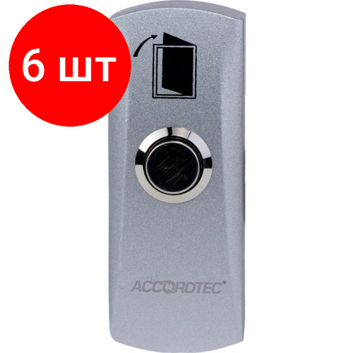 Комплект 6 штук, Кнопка выхода AccordTec AT-H805A накладная accordtec at cord