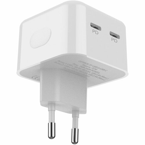 Зарядное устройство Pero TC18 USB-C + USB-C PD 35W White TC18W