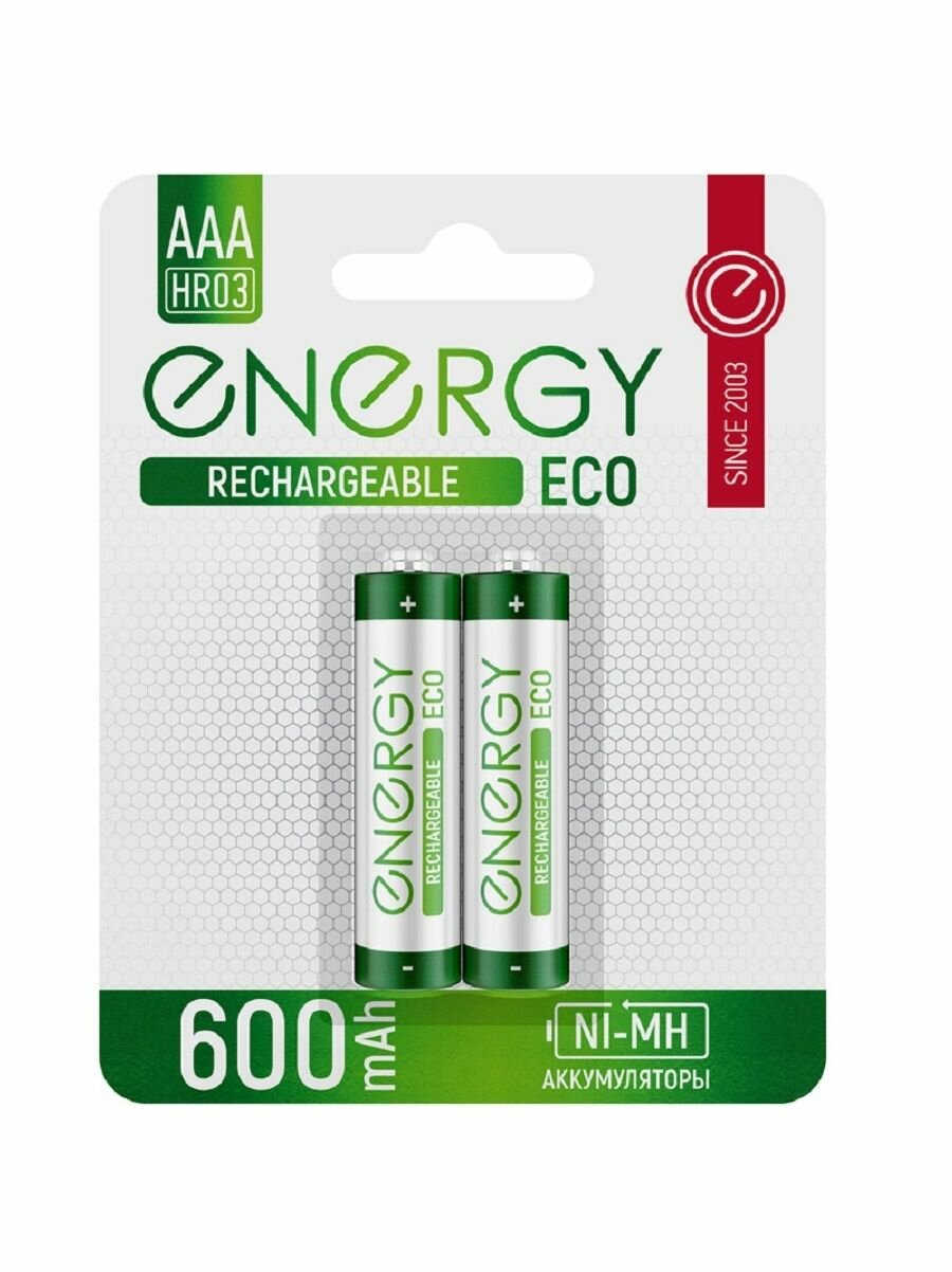 Аккумулятор Energy Eco NIMH-600-HR03/2B (АAА)