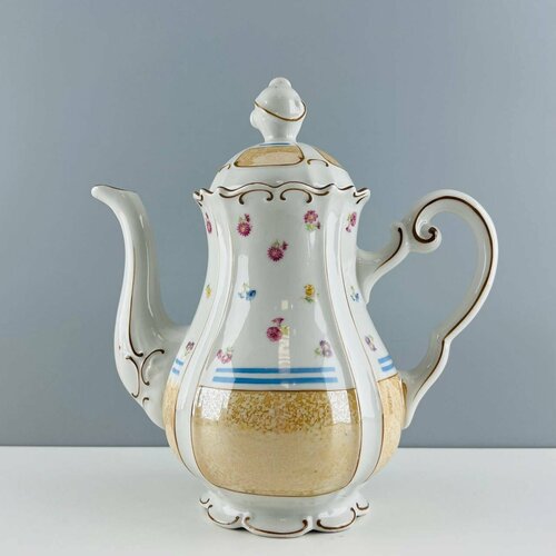 Винтажный заварочный чайник Поле цветов Фарфор ручная роспись ГДР 1970-е 4000₽