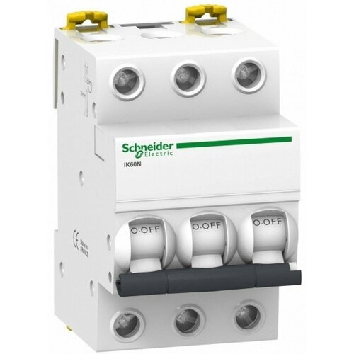 Schneider Electric Acti 9 iK60 Автоматический выключатель 3P 63A (C) A9K24363 (7 шт.) автоматический выключатель siemens 3п c 63a 5sx2363 7