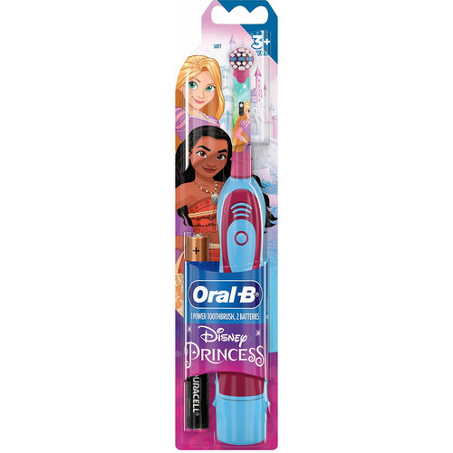 Зубная щетка электрическая Oral-B Disney Princesses красный/синий электрическая зубная щетка oral b kids тачки красный