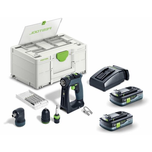 Аккумуляторная дрель-шуруповерт Festool CXS 18 C 40-Set 96090₽
