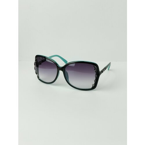 Солнцезащитные очки  1017-C30, черный, голубой