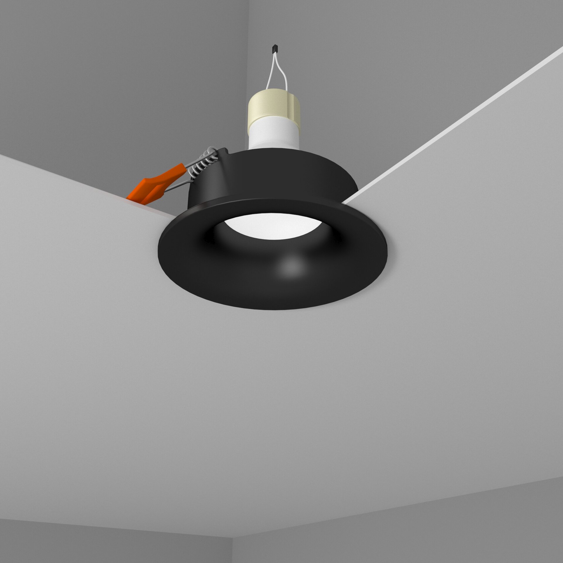 Встраиваемый светильник InteriorLight "Кратер", черный, 1 лампа, цоколь GU10,