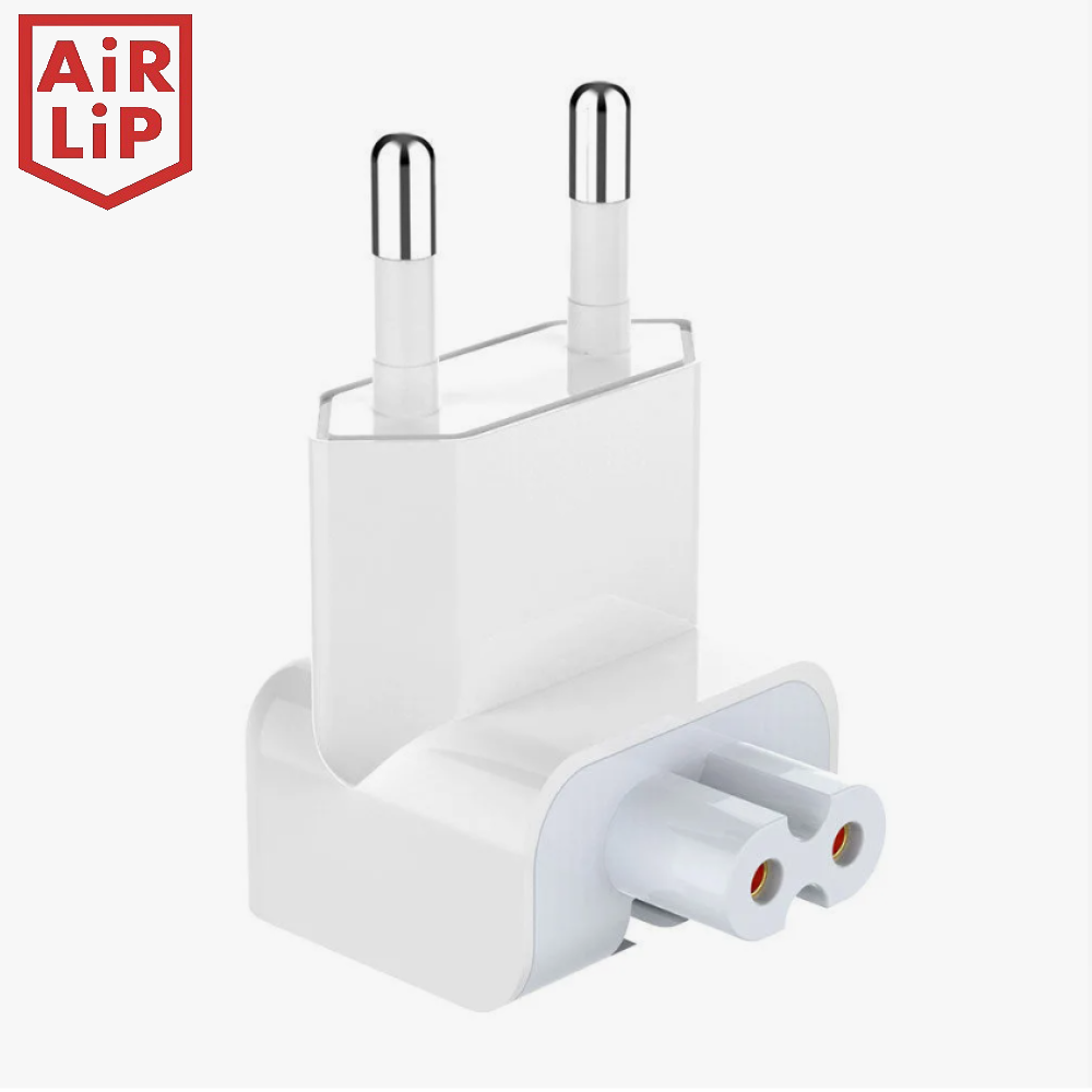 Переходник для блока питания Apple EURO PLUG (Евровилка) для MacBook/iPad/iPhone/Mac, белый