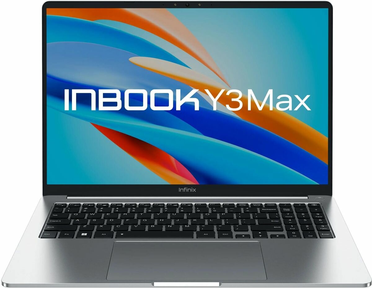 Ноутбук INFINIX Inbook Y3 Max YL613 71008301535 16" IPS Intel Core i5 1235U 1.3ГГц 10-ядерный 16ГБ LPDDR4x 512ГБ SSD Intel Iris Xe graphics Windows 11 Home серебристый