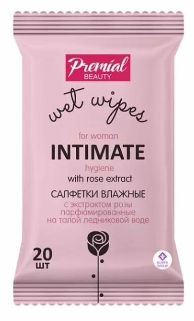 Картинки Premial Beauty Салфетки влажные для интимной гигиены, женские, 20 шт, 6 уп