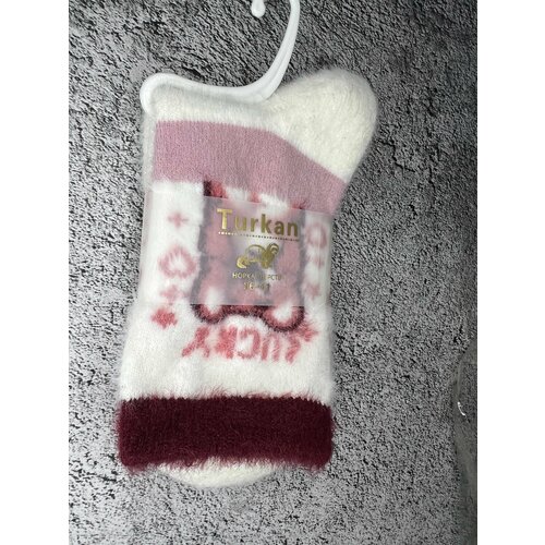 Носки , размер 36-41, розовый, белый теплые носочки для самой красивой снегурочки в банке женские теплые