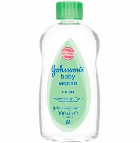 Картинки Johnsons baby Масло для тела, Детское, с алоэ, 300 мл - 3 шт