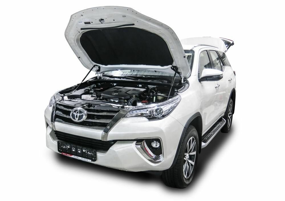Амортизаторы капота Toyota Fortuner, Hilux 2015- автоупор UTOFOR011