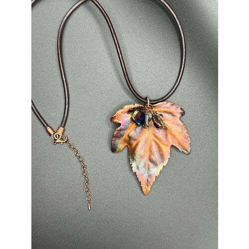 фото Подвеска цветок гортензии, яшма, желтый, зеленый r.nesta авторские украшения