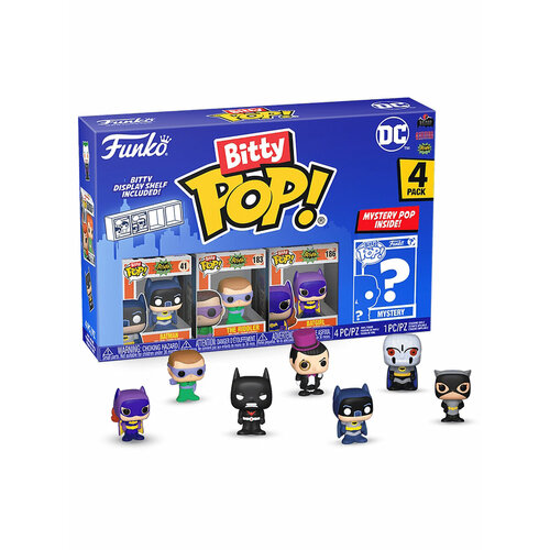 Фигурка Funko Bitty POP! DC Comics S4 Batman+The Riddler+Batgirl+Mystery (1 of 4) 4PK 71314 фигурка funko bitty pop star wars s4 darth vader pilot stormtrooper mystery 1 of 4 4pk 71514