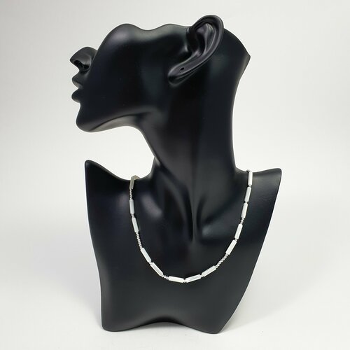 Колье Жемчужина Юга, гематит, перламутр, длина 40 см, белый