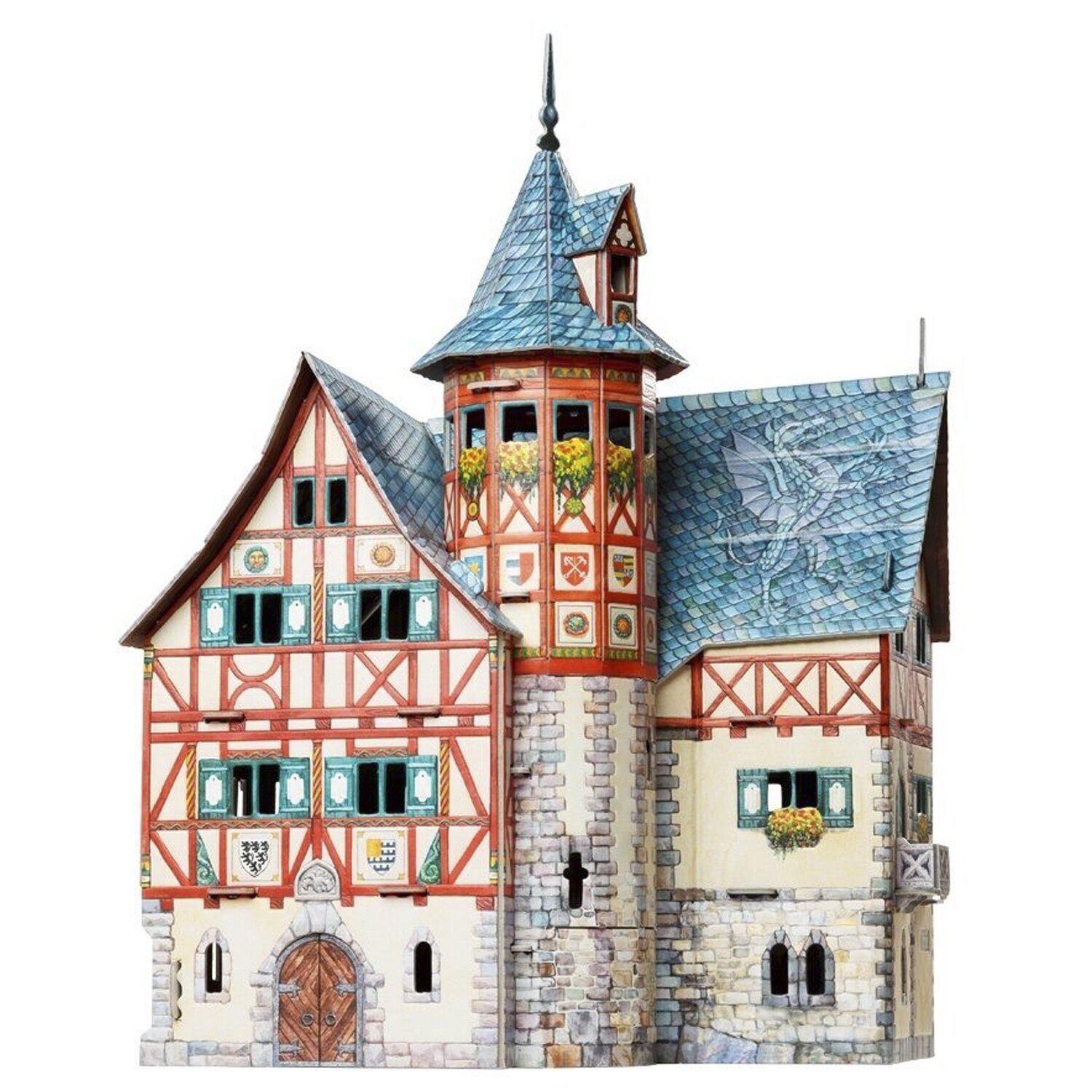 Сборная модель Умная Бумага "Средневековый город", Новая ратуша, картон