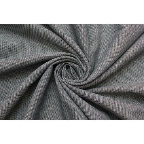 Ткань костюмная под твид чёрно-серая, 350 г/пм, ш140см, 0,5 м ткань твид сине серо черного цвета в елочку
