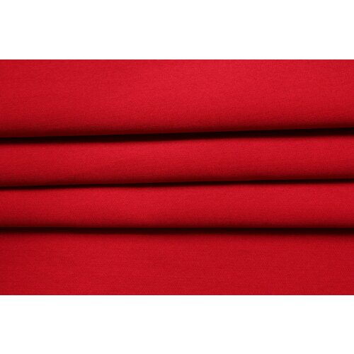 Ткань Шёлк с хлопком микадо Valentino ярко-красный, брусничный, 280 г/пм, ш144см, 0,5 м