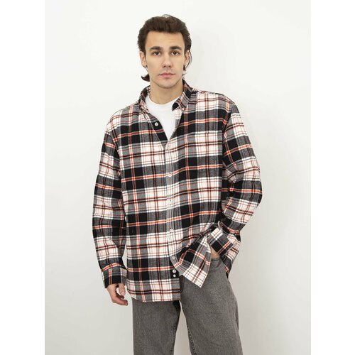 фото Рубашка street soul, размер 170 mчерный, оранжевый