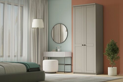 Изображение товара Шкаф распашной МебельЛэнд24 София РАХ - 2 МДФ Кашемир 80x50x260 бежевый для одежды двухдверный