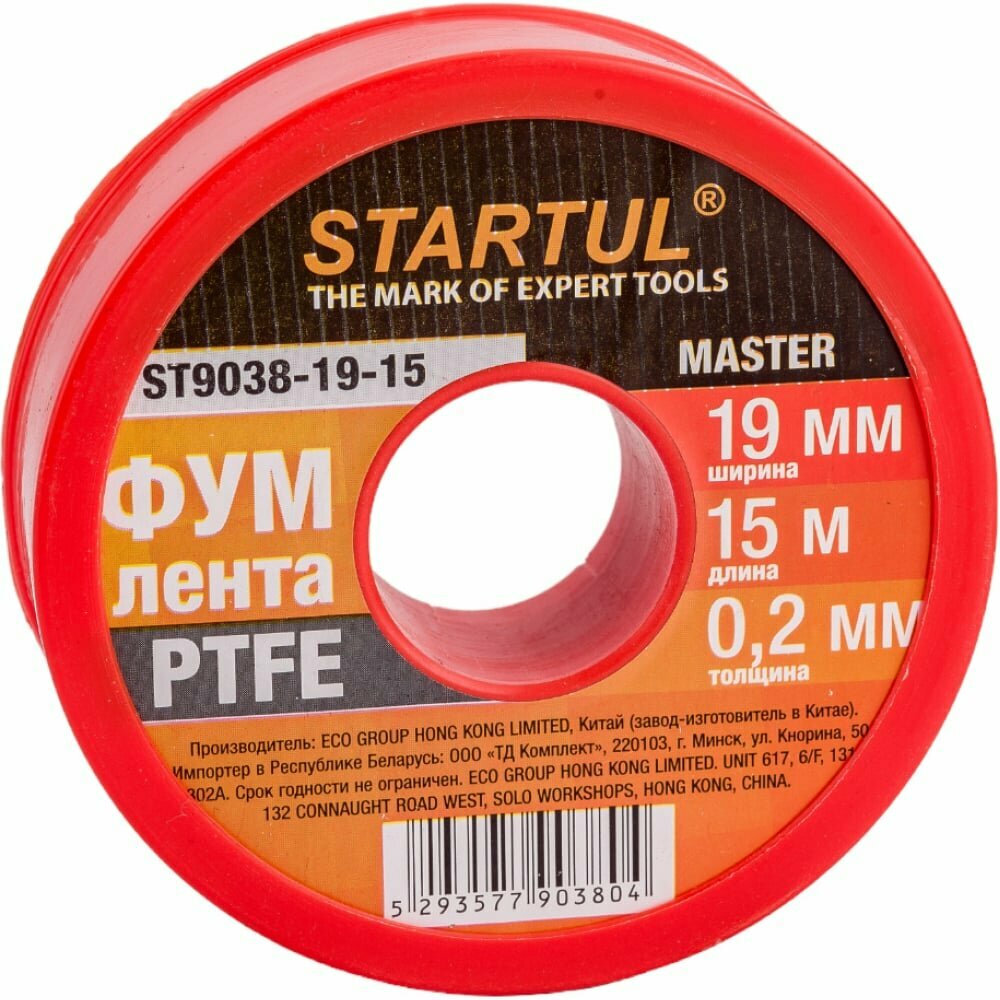 Фум-лента PTFE STARTUL MASTER 19 мм х 15 м (ST9038-19-15) — фото 1
