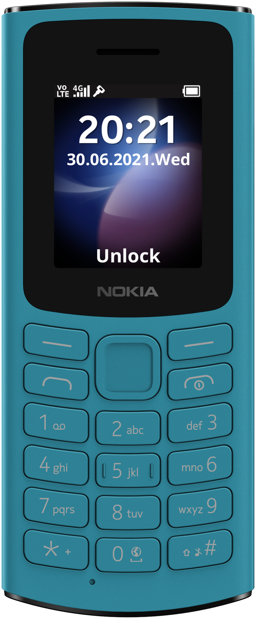 Мобильный телефон Nokia 105 TA-1557 DS 1.8", 1000 мА·ч, micro-USB, голубой