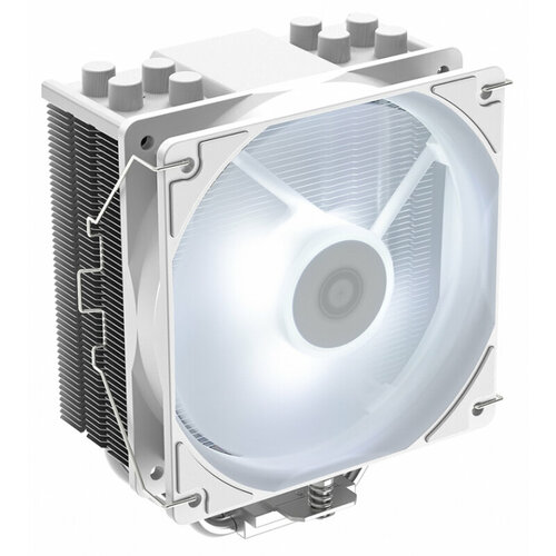 Кулер для процессора ID-Cooling SE-214 XT WL LGA1700/1200/115X/AM5/AM4 TDP 200W PWM FAN 120mm White LED, белый кулер gamemax twin 600 white intel lga1700 115x 1200 amd am5 am4 тепловые трубки tdp 250w 4pin