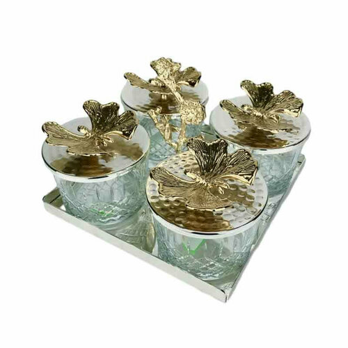 Набор варенниц 4 шт с крышками на подставке Zec 