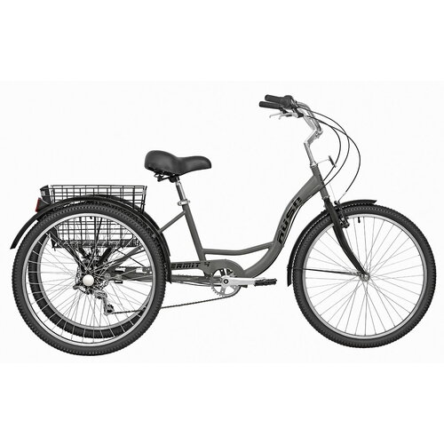 Велосипед трехколесный взрослый дисковый 26 RUSH HOUR T-4 6 скоростей рост 150-180 см переключатель SHIMANO 37090₽