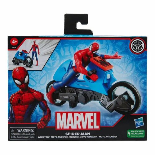 Фигурка Hasbro Spider-man на мотоцикле F5074 фигурка hasbro spider man carnage with capture webs c229 a 15 см