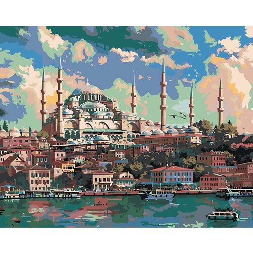 Картина по номерам Город Стамбул, Турция: мечеть 40x50 картина по номерам жпн мечеть в цветущем саду раскраска 40x50 см мечеть