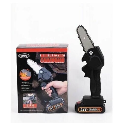 Цепная электропила MINI ручная аккумуляторная 24V черный 4419₽
