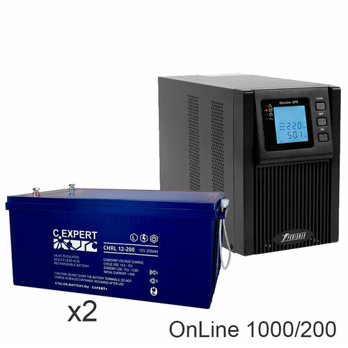 ИБП POWERMAN ONLINE 1000 Plus + ETALON CHRL 12-200 ибп powerman online 1000 plus lcd дв преоб 1000ва 900вт 2 euro без бат