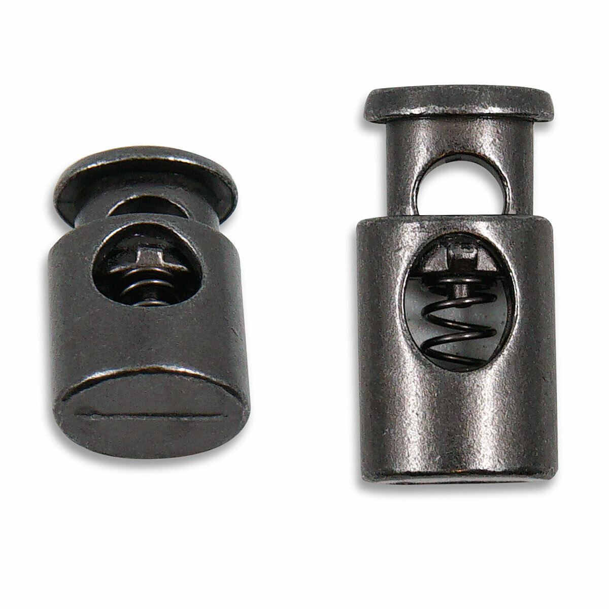 Фиксатор для шнура металлический 'Цилиндр', BIG, 6947, 20*10 мм, отверстие 6*4 мм (черный никель), 10 шт