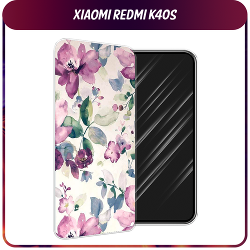 Силиконовый чехол на Xiaomi Poco F4/Redmi K40S / Сяоми Редми K40S Акварельная нежность