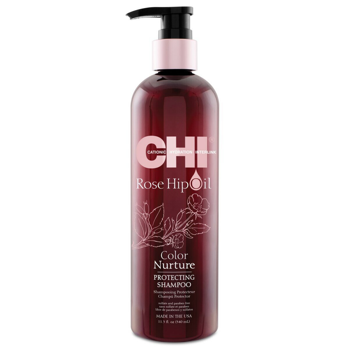 CHI Rose Hip Oil Шампунь для всех типов волос 340 мл