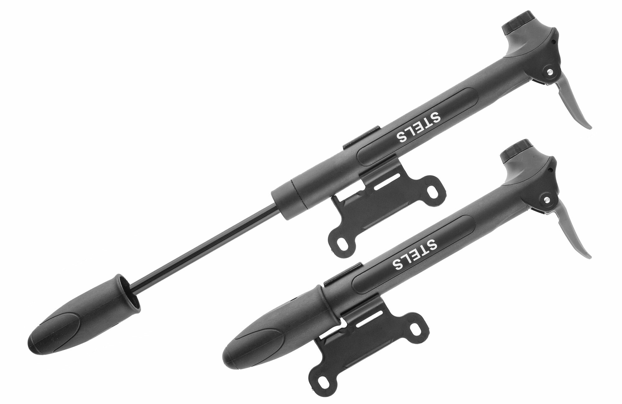 фото Насос велосипедный M21-02 ручной пластиковый чёрный (item:020)