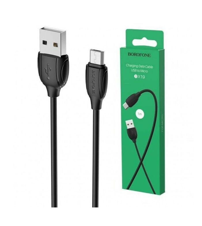 Кабель (BOROFONE (6931474701770) BX19 USB-microUSB 2.4A 1M - черный)