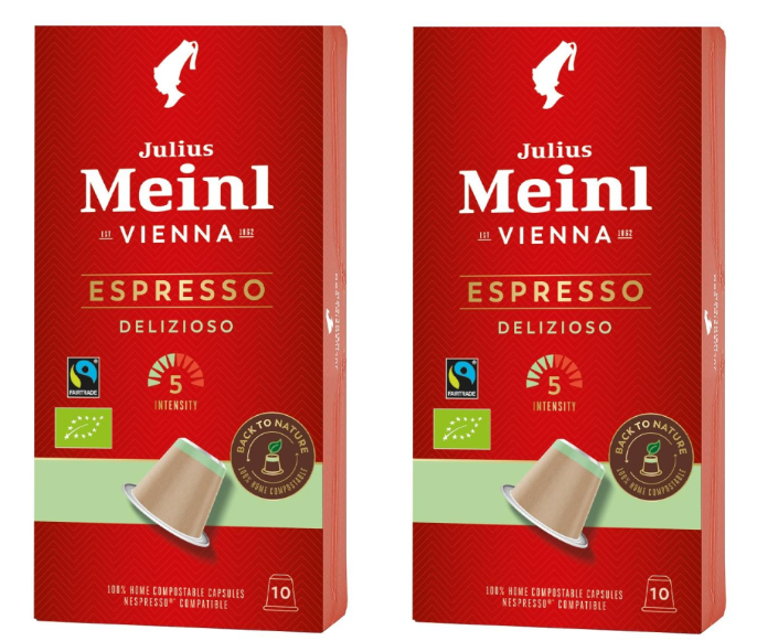 Кофе в капсулах Julius Meinl Espresso Delizioso, 10 капсул, 2 уп