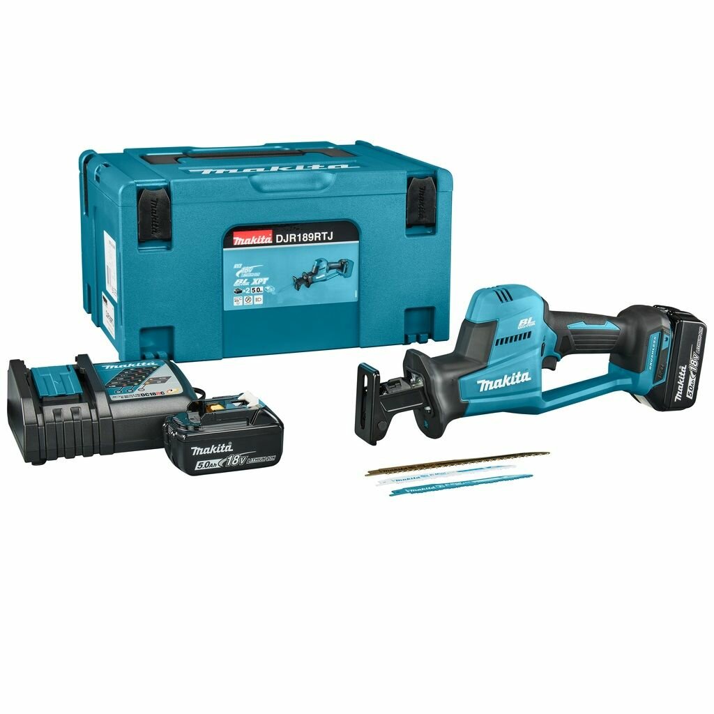 Сабельная пила Makita DJR189RTJ 2x5Ah + ЗУ + кейс MakPac