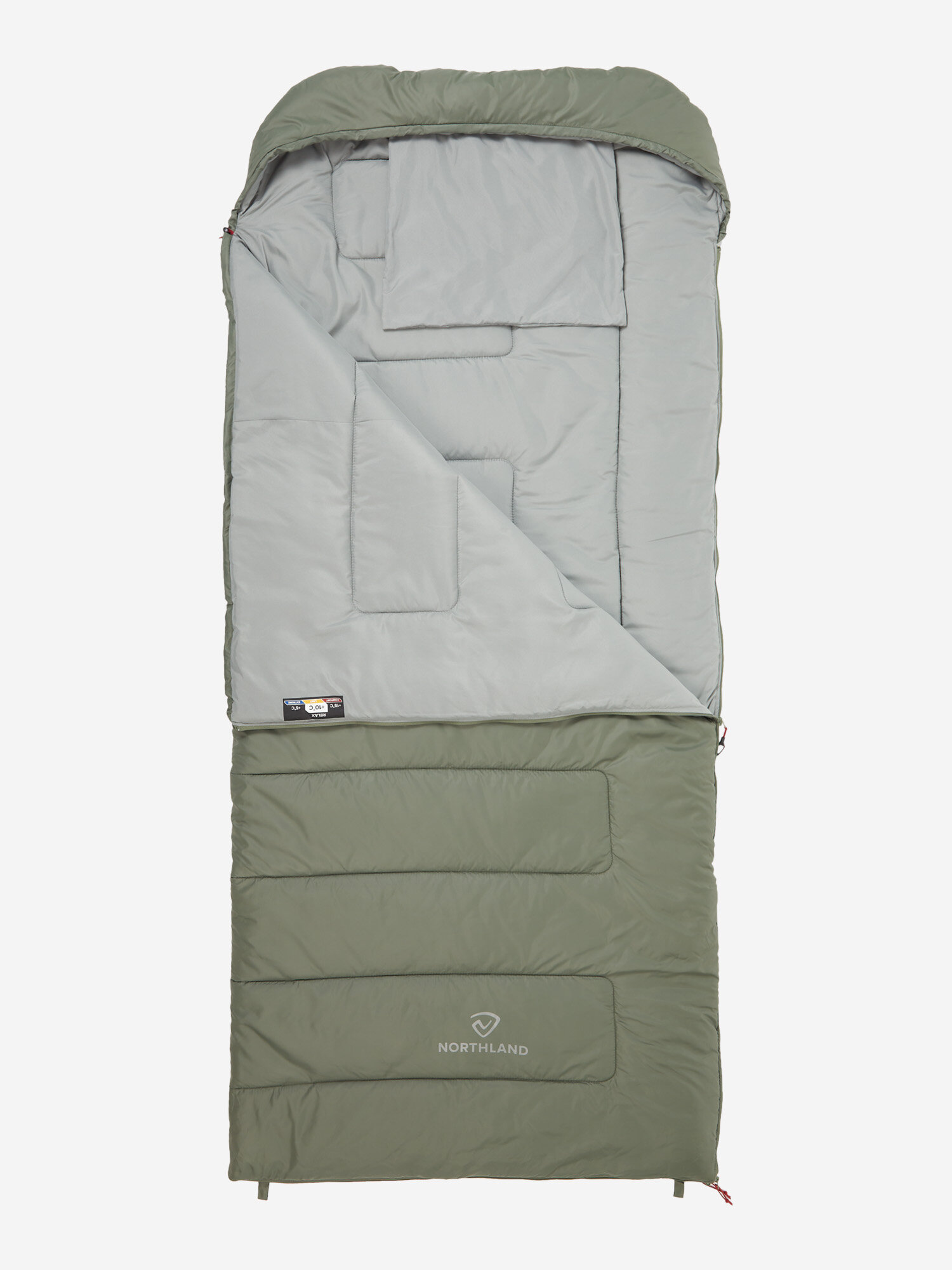 Спальный мешок Northland Relax L +10 Зеленый; RUS: Б/р, Ориг: one size