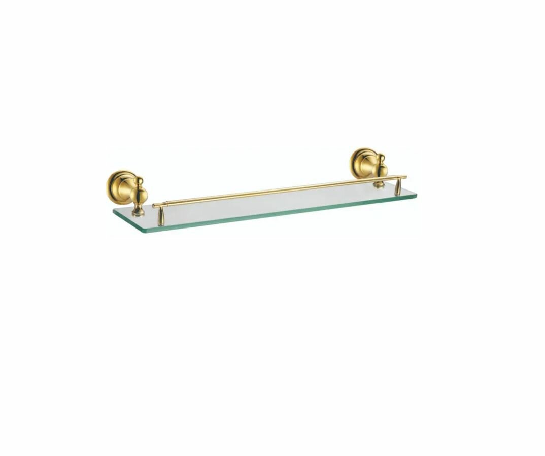 Полка для ванной комнаты Azario Elvia AZ-91103G стеклянная золото