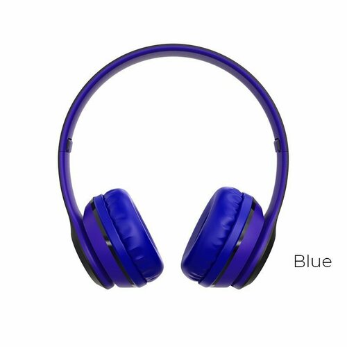 Полноразмерные беспроводные наушники Borofone BO4 Charming синие беспроводные наушники borofone bo4 charming rhyme bluetooth aux 200 мач черный 10мвт tf