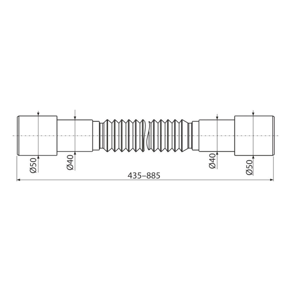 Гибкое соединение (гофра) Alcaplast A720 50/40x40/50 - фото №7